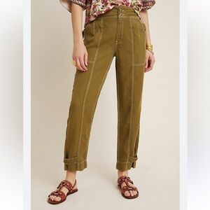 Anthropologie Contrast Utility Pants